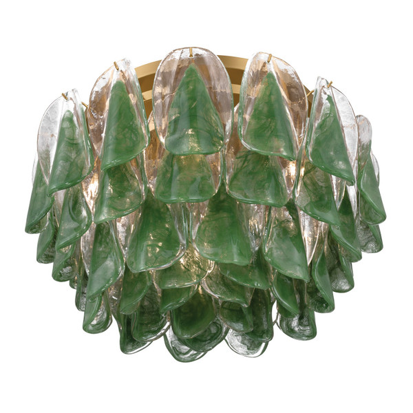 Metropolitan - N3476-G-732 - Six Light Flush Mount - Verla Crest - Legacy Brass