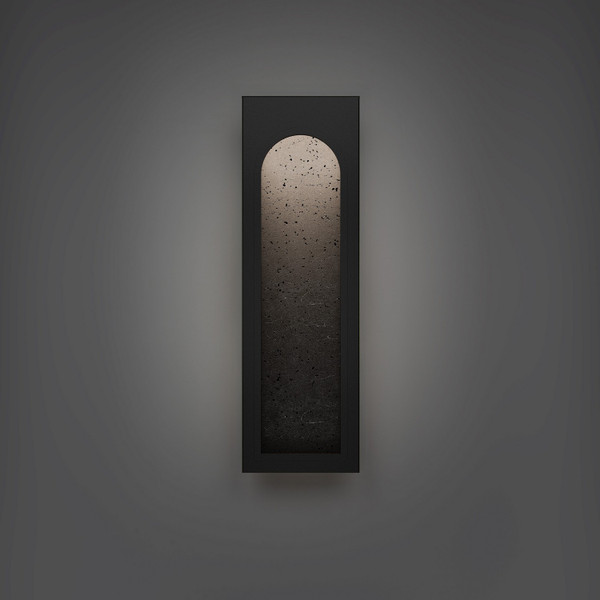 Modern Forms - WSW246624-BV/BK - LED Outdoor Wall Sconce - Cadey - Basalt Stone/Black