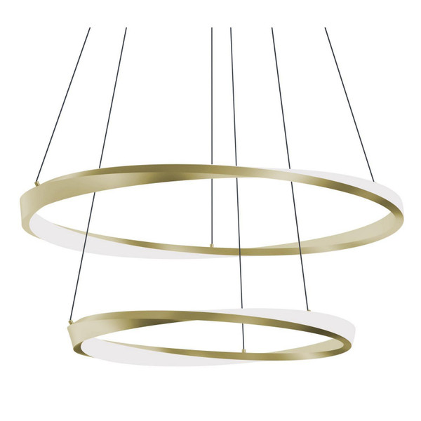 AFX Lighting - OBRP3240LAJUDLB - LED Pendant - Oberon - Light Antique Brass
