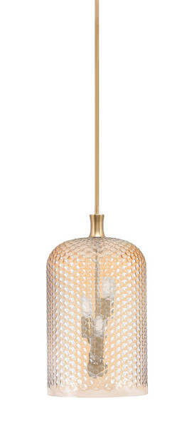 Toltec Lighting - 14-NAB-4213 - Three Light Pendant - Zola - New Age Brass