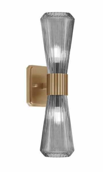 Toltec Lighting - 4820-NAB-882 - Two Light Wall Sconce - Everleigh - New Age Brass