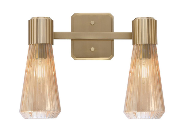 Toltec Lighting - 4822-NAB-883 - Two Light Bath Bar - Everleigh - New Age Brass