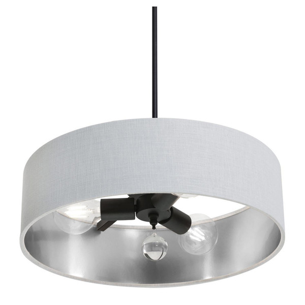 AFX Lighting - CLNP18MBBK-WHSL - Three Light Pendant - Celine - Black