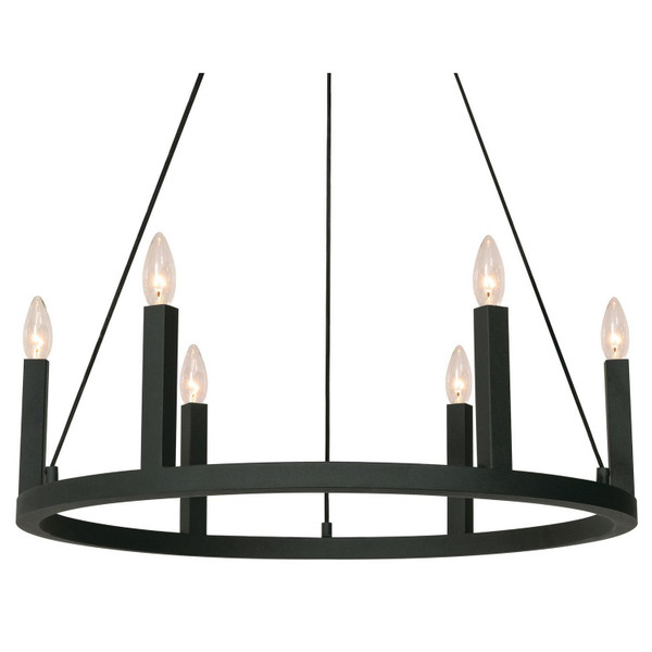 AFX Lighting - GRCP26CBBK - Six Light Pendant - Grace - Black