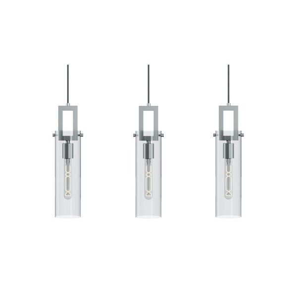 AFX Lighting - HOUP04MBSNLNR3 - Three Light Linear Pendant - Houston - Satin Nickel
