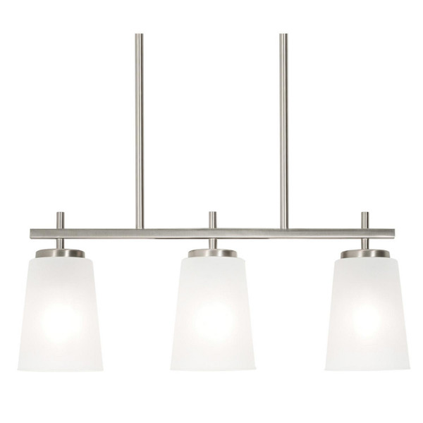 AFX Lighting - JNNP0523MBSN - Three Light Linear Pendant - Joanna - Satin Nickel