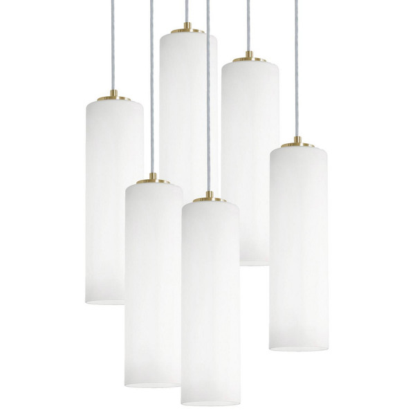 AFX Lighting - LEOP0412MBLBRND6 - Six Light Pendant - Leo - Light Antique Brass