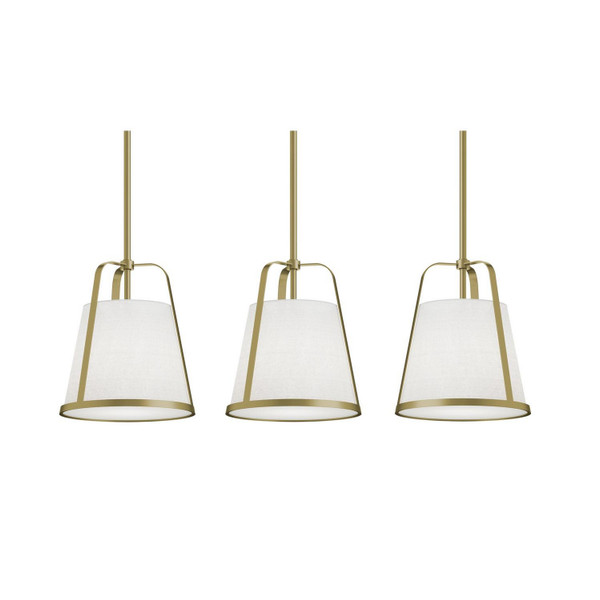 AFX Lighting - LIZP10MBLBLNR3 - Three Light Linear Pendant - Lizzette - Light Antique Brass