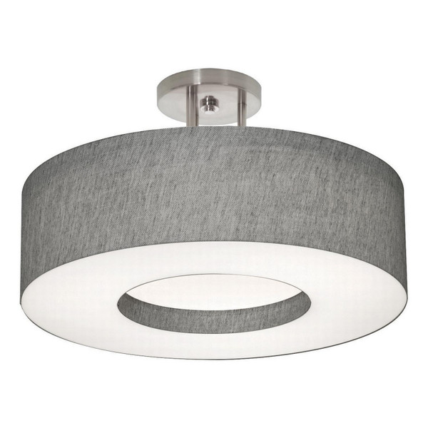 AFX Lighting - MCF1524LAJUD-GYSF - LED Semi-Flush Mount - Montclair - Satin Nickel