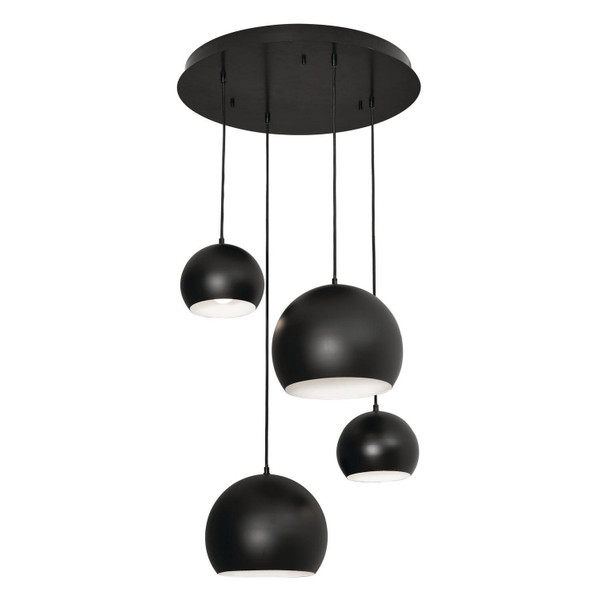 AFX Lighting - RXYP99BKRND4 - Four Light Pendant - Roxy - Black