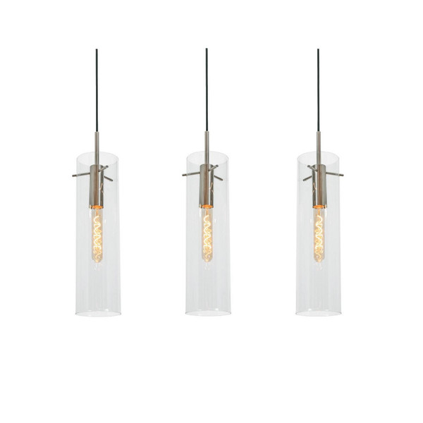 AFX Lighting - VSAP05MBSNLNR3 - Three Light Linear Pendant - Vista - Satin Nickel