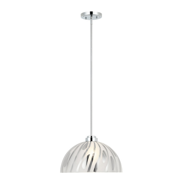 Varaluz - 1070P01LCH - One Light Pendant - Chroman Empire - Chrome
