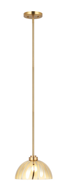 Varaluz - 1070P01MSG - One Light Pendant - Chroman Empire - Satin Gold