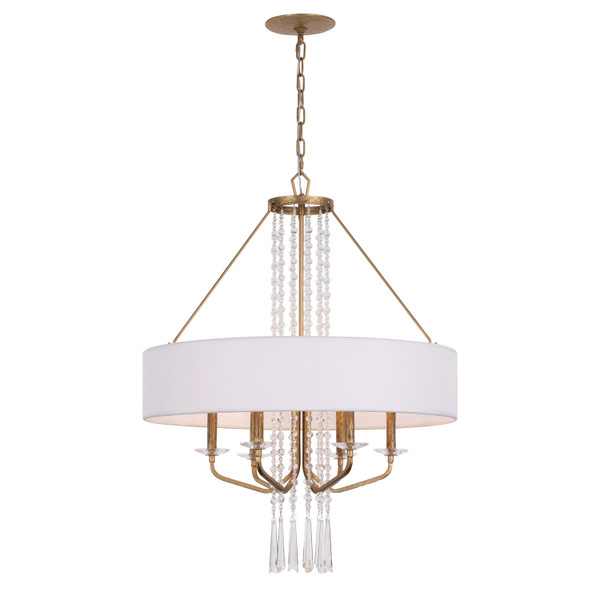 Varaluz - 270P06BK - Six Light Pendant - Barcelona - Brass Kisser