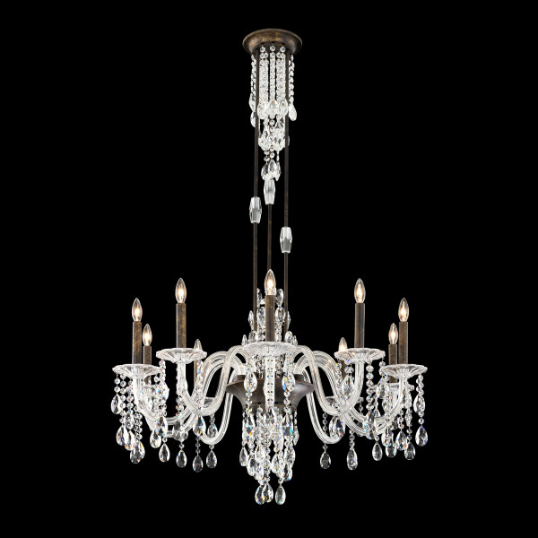 Schonbek - S93510-22R - Ten Light Chandelier - Rainier - Heirloom Gold