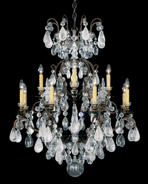 Schonbek - 3572-51CL - 13 Light Chandelier - Renaissance Rock Crystal - Black