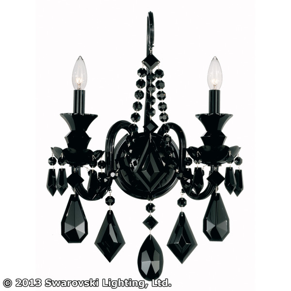 Schonbek - 5702BK - Two Light Wall Sconce - Hamilton Black - Jet Black