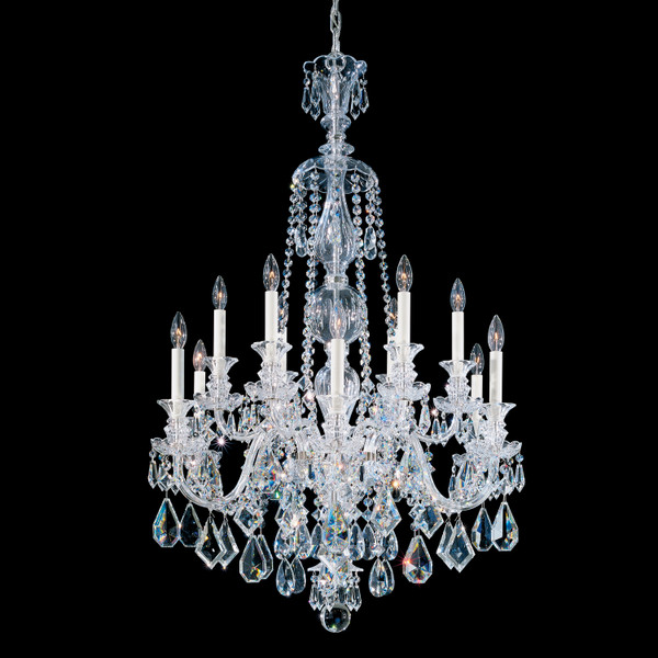 Schonbek - 5708CL - 12 Light Chandelier - Hamilton - Polished Silver