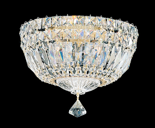 Schonbek - 5891-40R - Four Light Semi-Flush Mount - Petit Crystal Deluxe - Polished Silver