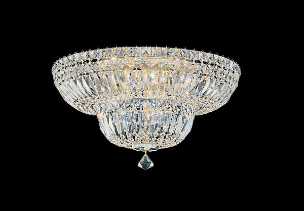 Schonbek - 5894-211O - Nine Light Semi-Flush Mount - Petit Crystal Deluxe - Aurelia