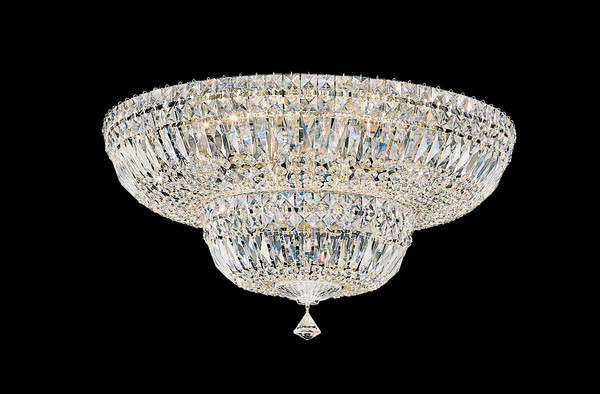 Schonbek - 5895-211O - 13 Light Semi-Flush Mount - Petit Crystal Deluxe - Aurelia
