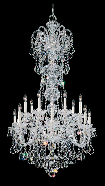 Schonbek - 6817-40H - 14 Light Chandelier - Olde World - Polished Silver