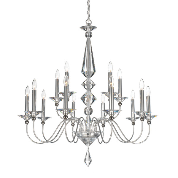Schonbek - 9685-40CL - 15 Light Chandelier - Jasmine - Polished Silver
