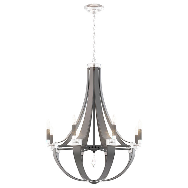 Schonbek - CY1008N-LB1R - Eight Light Chandelier - Crystal Empire - Grizzly Black