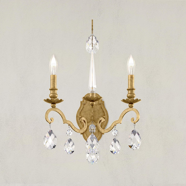 Schonbek - RN3861N-76H - Two Light Wall Sconce - Renaissance Nouveau - Heirloom Bronze
