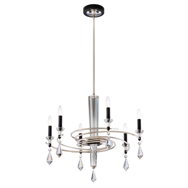 Schonbek - S5606-709/18R - Six Light Chandelier - Tempest - Soft Gold/Black