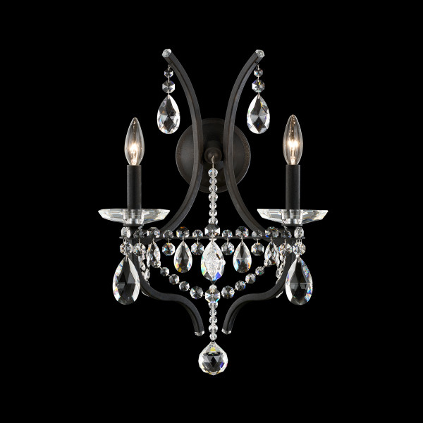 Schonbek - S77502-59H - Two Light Wall Sconce - Adley - Ferro Black