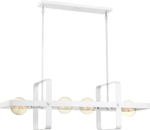 Nuvo Lighting - 60-6725 - Four Light Island Pendant - Prana - White