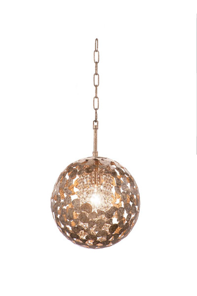 Kalco - 306911AF - One Light Mini Pendant - Belladonna - Antique Silver Leaf