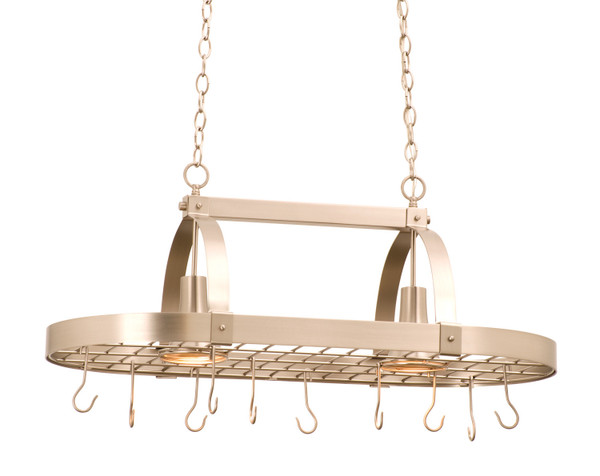 Kalco - 3616SN - Two Light Pot Rack - Contemporary - Satin Nickel