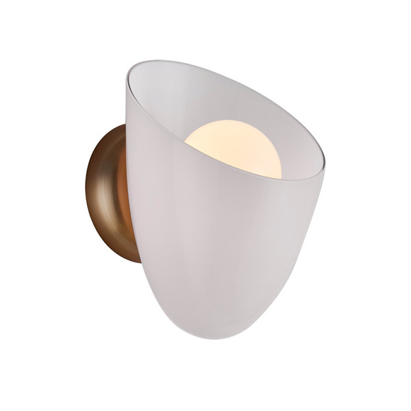Kalco - 524321WBWT - One Light Wall Sconce - Cocoon - Winter Brass