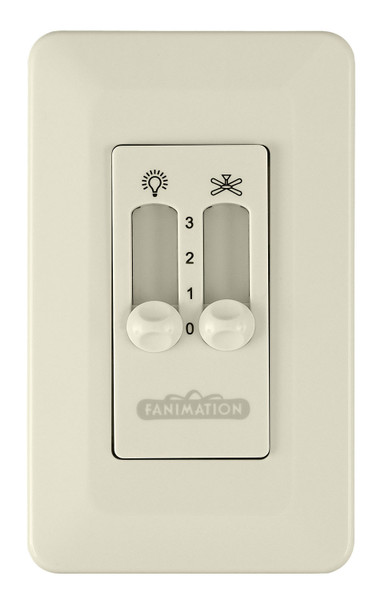 Fanimation - CW2LA - Wall Control Non-Reversing - Fan Speed And Light - Controls - Light Almond