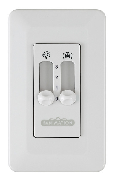 Fanimation - CW2WH - Wall Control Non-Reversing - Fan Speed And Light - Controls - White