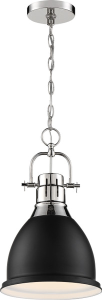 Nuvo Lighting - 60-6751 - One Light Pendant - Watson - Polished Nickel / Matte Black