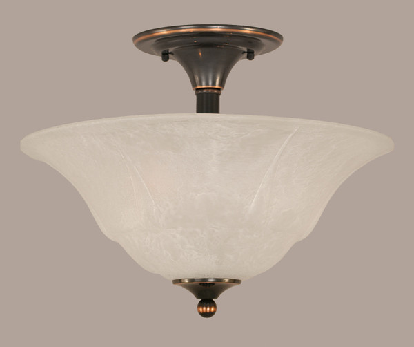 Toltec Lighting - 121-BC-53615 - Two Light Semi-Flush Mount - Any - Black Copper