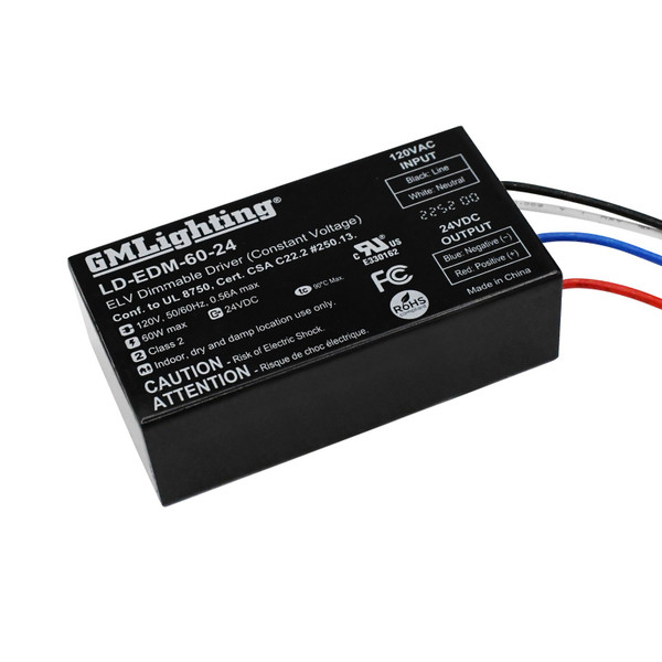 GM Lighting - LD-EDM-60-24 - Electronic LED Power Supplies Are Class - Black