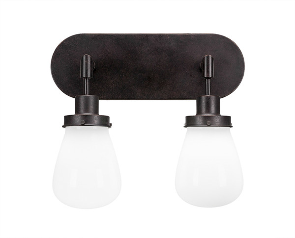 Toltec Lighting - 1232-DG-470 - Two Light Bath Bar - Meridian - Dark Granite