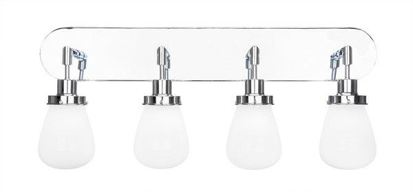 Toltec Lighting - 1234-CH-470 - Four Light Bath Bar - Meridian - Chrome