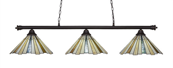 Toltec Lighting - 373-DG-934 - Three Light Bar - Oxford - Dark Granite