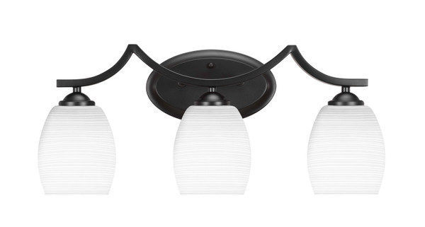 Toltec Lighting - 553-MB-4021 - Three Light Bath Bar - Zilo - Matte Black