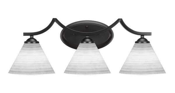 Toltec Lighting - 553-MB-4051 - Three Light Bath Bar - Zilo - Matte Black