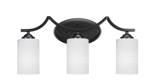 Toltec Lighting - 553-MB-4061 - Three Light Bath Bar - Zilo - Matte Black