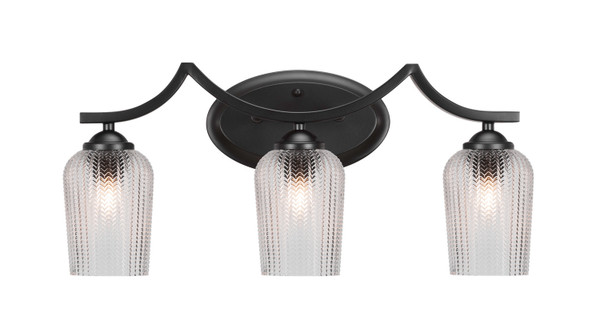 Toltec Lighting - 553-MB-4250 - Three Light Bath Bar - Zilo - Matte Black