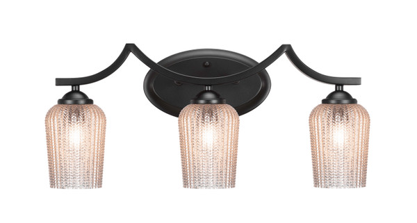 Toltec Lighting - 553-MB-4253 - Three Light Bath Bar - Zilo - Matte Black
