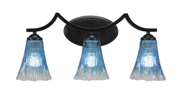 Toltec Lighting - 553-MB-725 - Three Light Bath Bar - Zilo - Matte Black