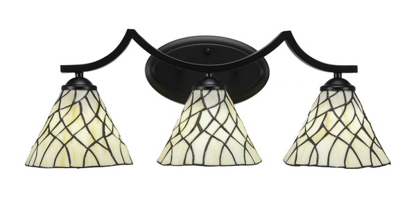 Toltec Lighting - 553-MB-9115 - Three Light Bath Bar - Zilo - Matte Black